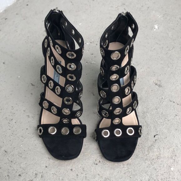 Prada rivet heeled sandals - Picture 1 of 7